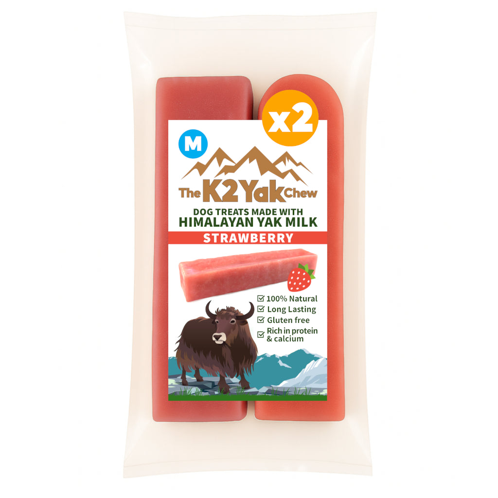K2 Yak Chew – Strawberry Himalayan Yak Chew (Medium)