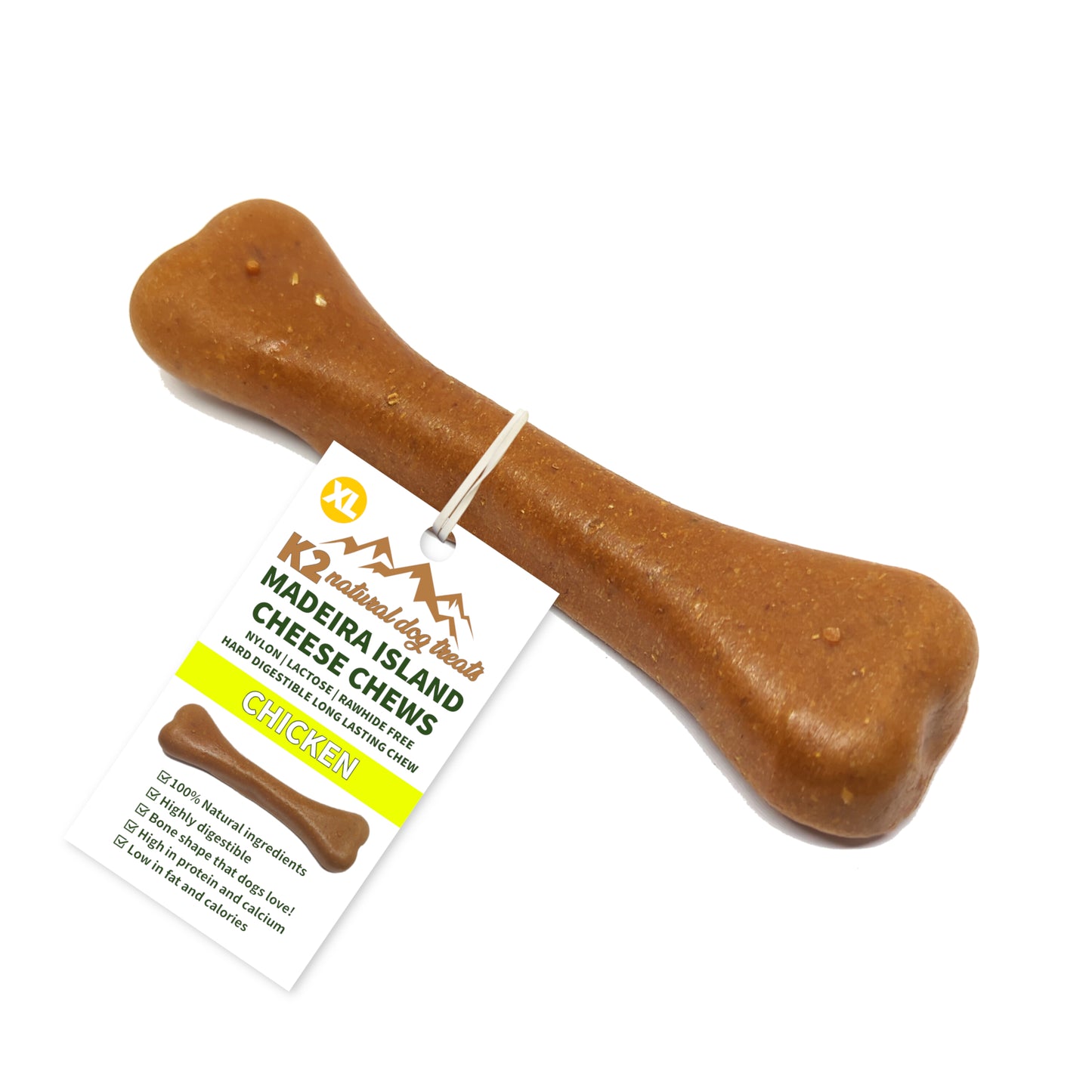 K2 Natural Dog Chews – Cheese & Chicken Chews, Easily Digestible Treats (5 Sizes)