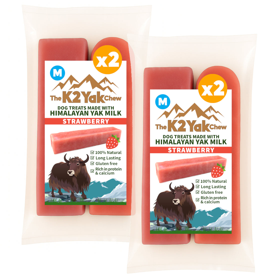 K2 Yak Chew – Strawberry Himalayan Yak Chew (Medium)