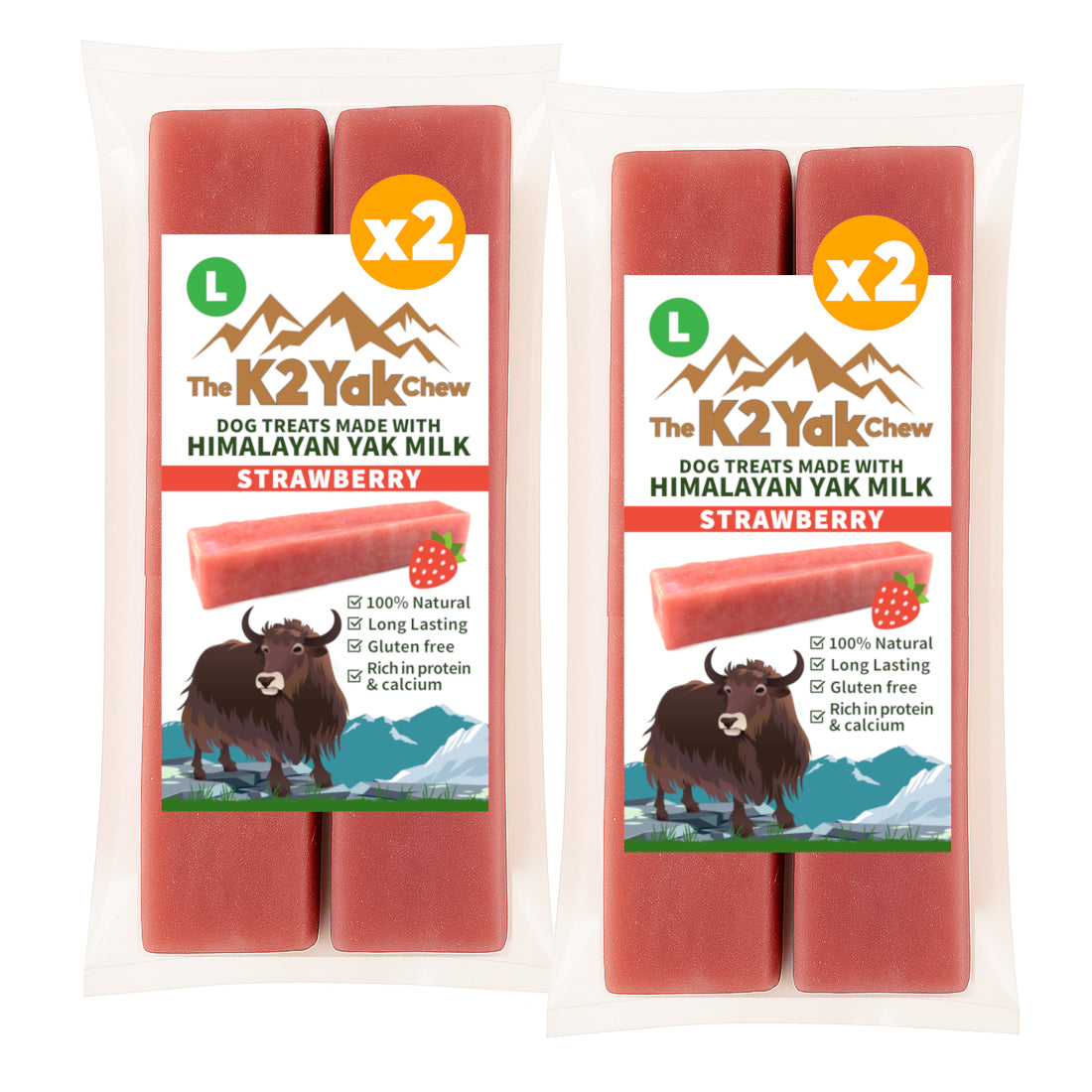 K2 Yak Chew – Strawberry Himalayan Yak Chew (Large)