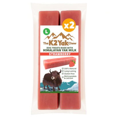 K2 Yak Chew – Strawberry Himalayan Yak Chew (Large)