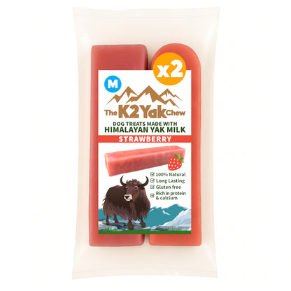 K2 Yak Chew – Strawberry Himalayan Yak Chew (Medium)