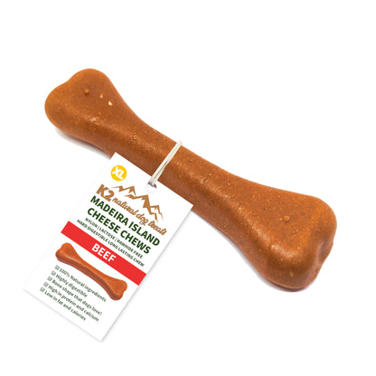 K2 Natural Dog Chews – Cheese & Beef Chews, Easily Digestible Treats (5 Sizes)