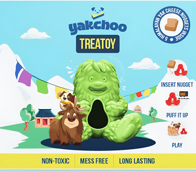 Yakchoo Play Treatoy – Rubber Dog Treat Toy Green