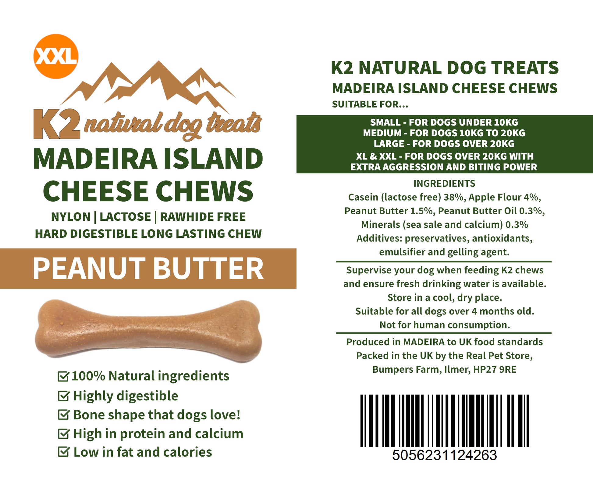K2 Madeira Island Cheese Chews XX-Large