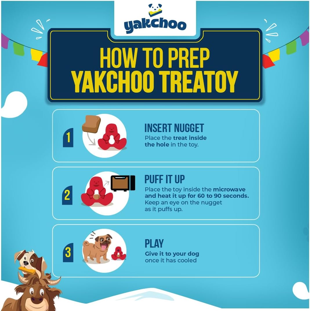 Yakchoo Play Treatoy – Interactive Rubber Dog Treat Toy Blue