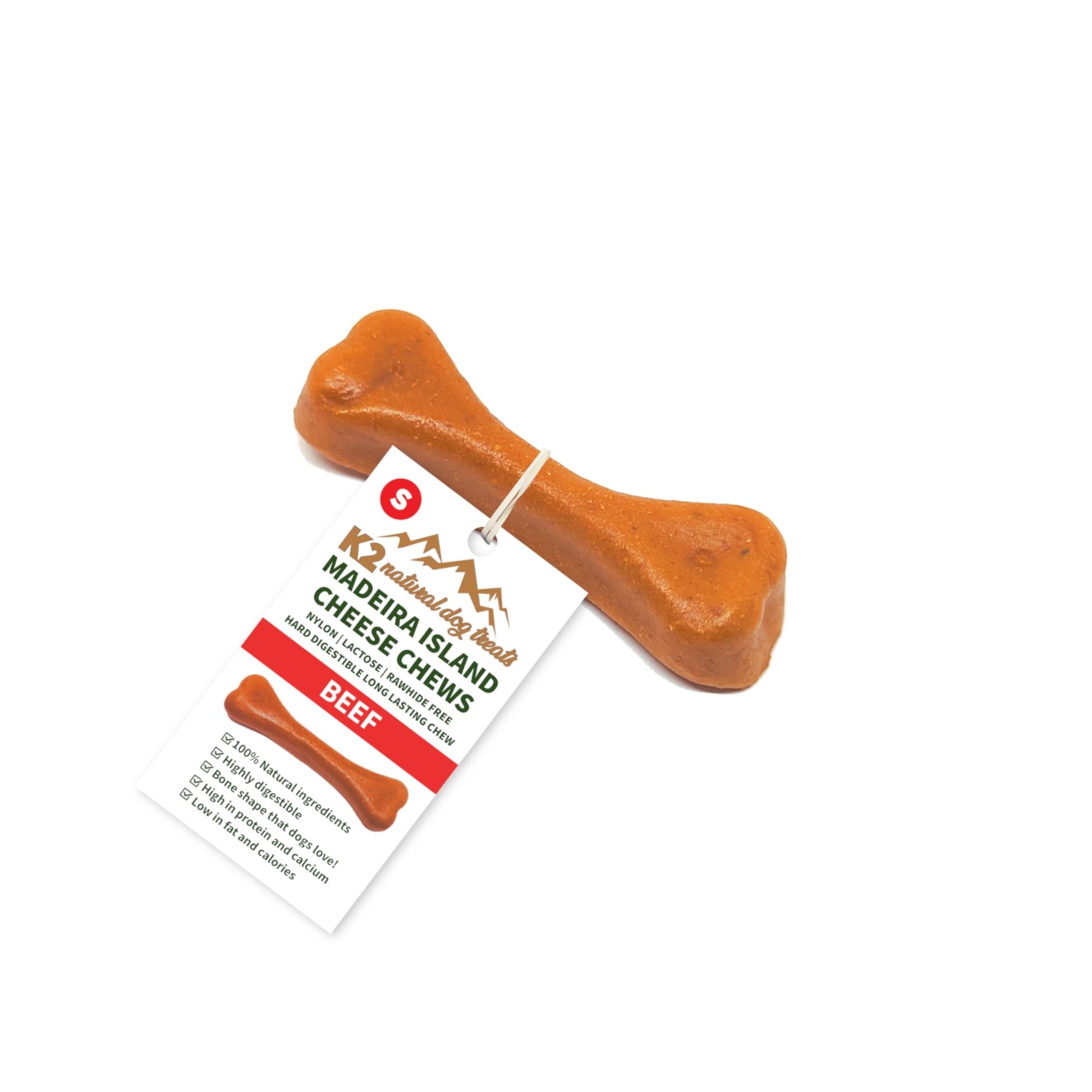 K2 Natural Dog Chews – Cheese & Beef Chews, Easily Digestible Treats (5 Sizes)