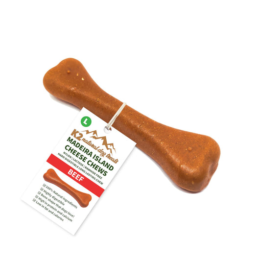 K2 Natural Dog Chews – Cheese & Beef Chews, Easily Digestible Treats (5 Sizes)