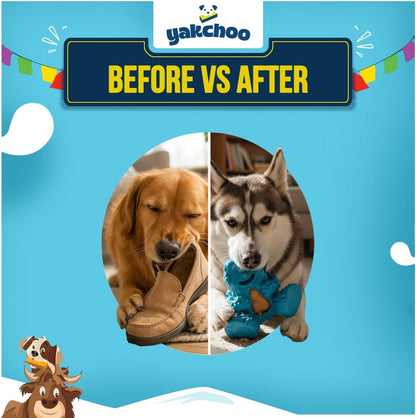 Yakchoo Play Treatoy – Interactive Rubber Dog Treat Toy Blue