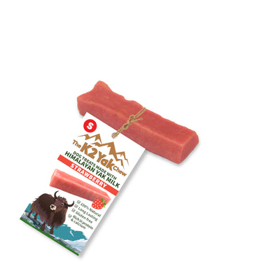 K2 Yak Chews Dog Treats Strawberry Flavour Small 30-40g