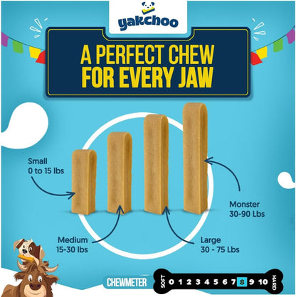 Yakchoo Himalayan Yak Cheese Dog Chews – Medium 70g - 2 or 3 Packs
