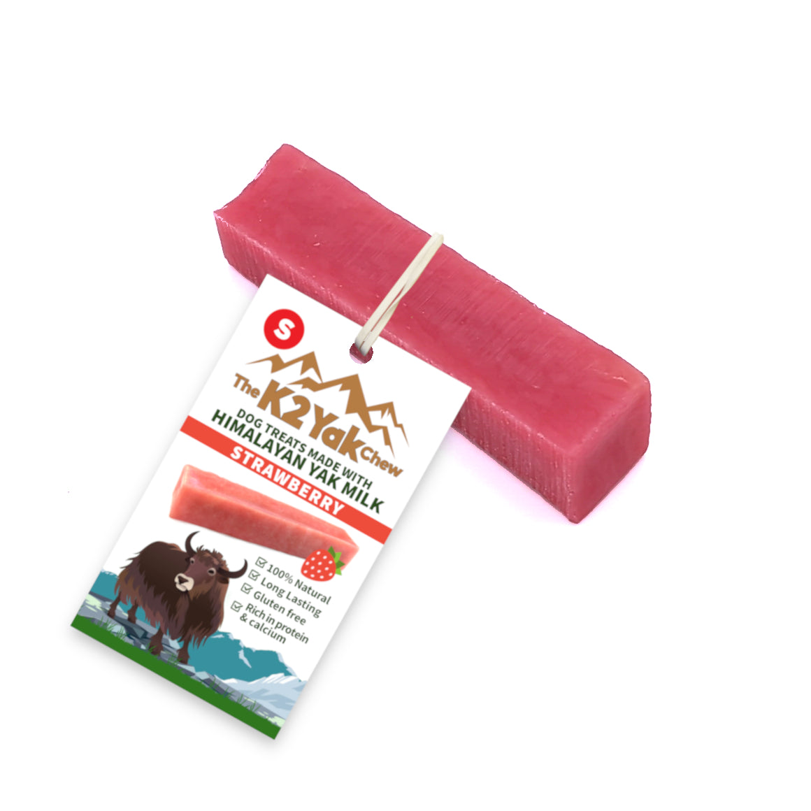 K2 Yak Chews Dog Treats Strawberry Small