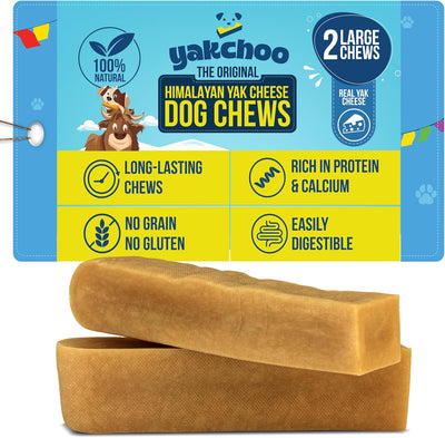 Yakchoo Himalayan Yak Cheese Dog Chews – Large 130g - 2 Pack