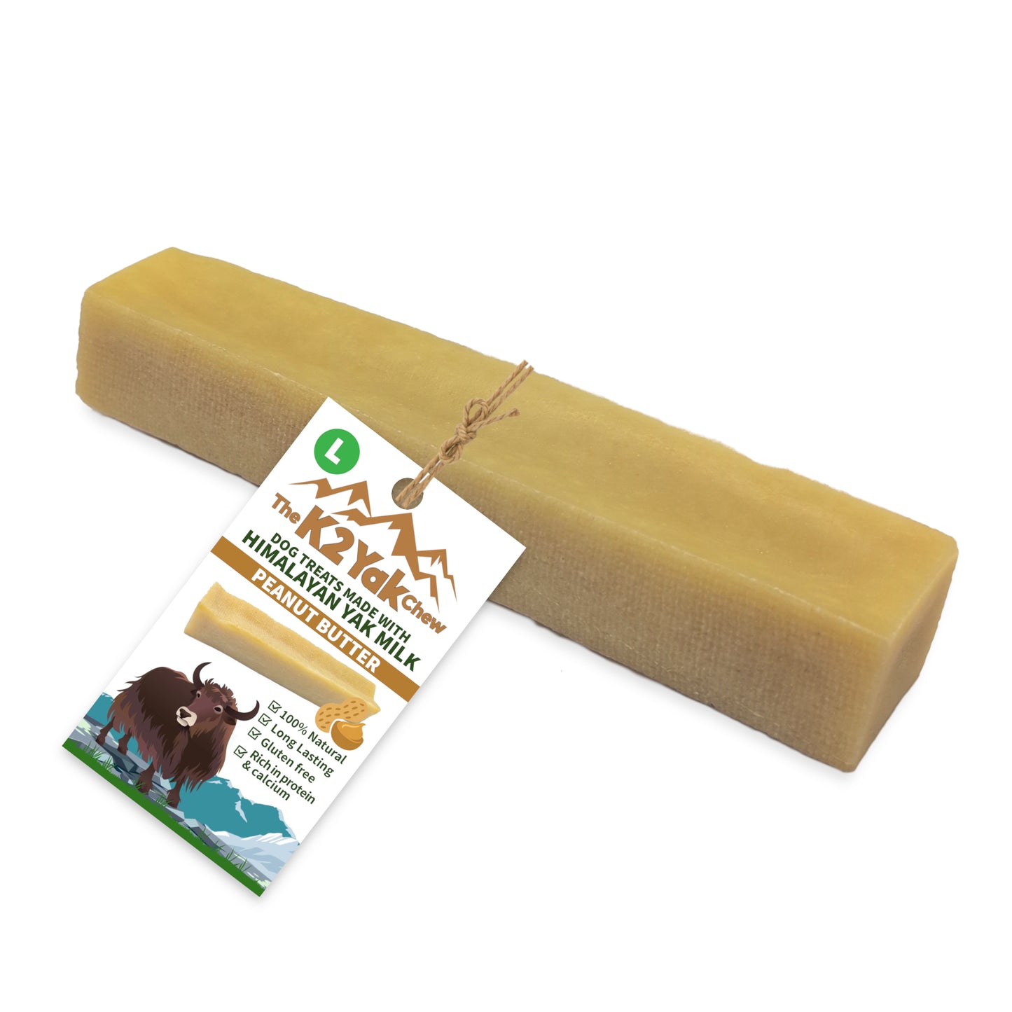 K2 Yak Chew – Peanut Butter Himalayan Yak Chew (Large)