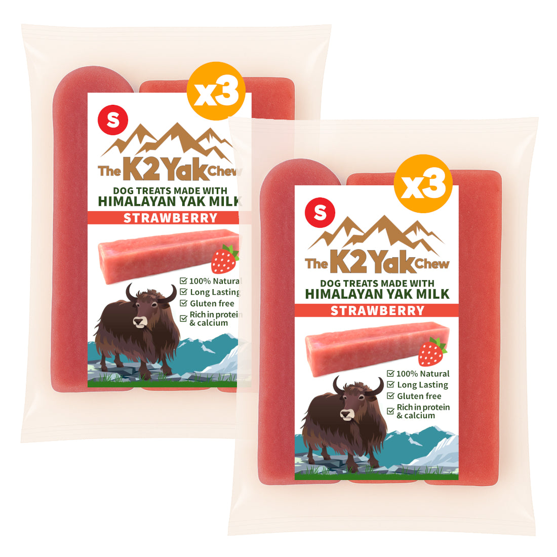 K2 Yak Chew – Strawberry Himalayan Yak Chew (Small)