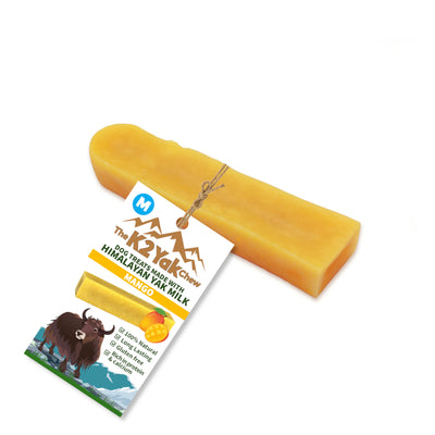 K2 Yak Chews Dog Treats Mango Flavour Medium 70-80g