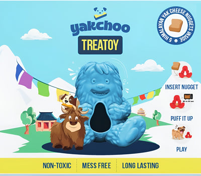 Yakchoo Play Treatoy – Rubber Dog Treat Toy Blue
